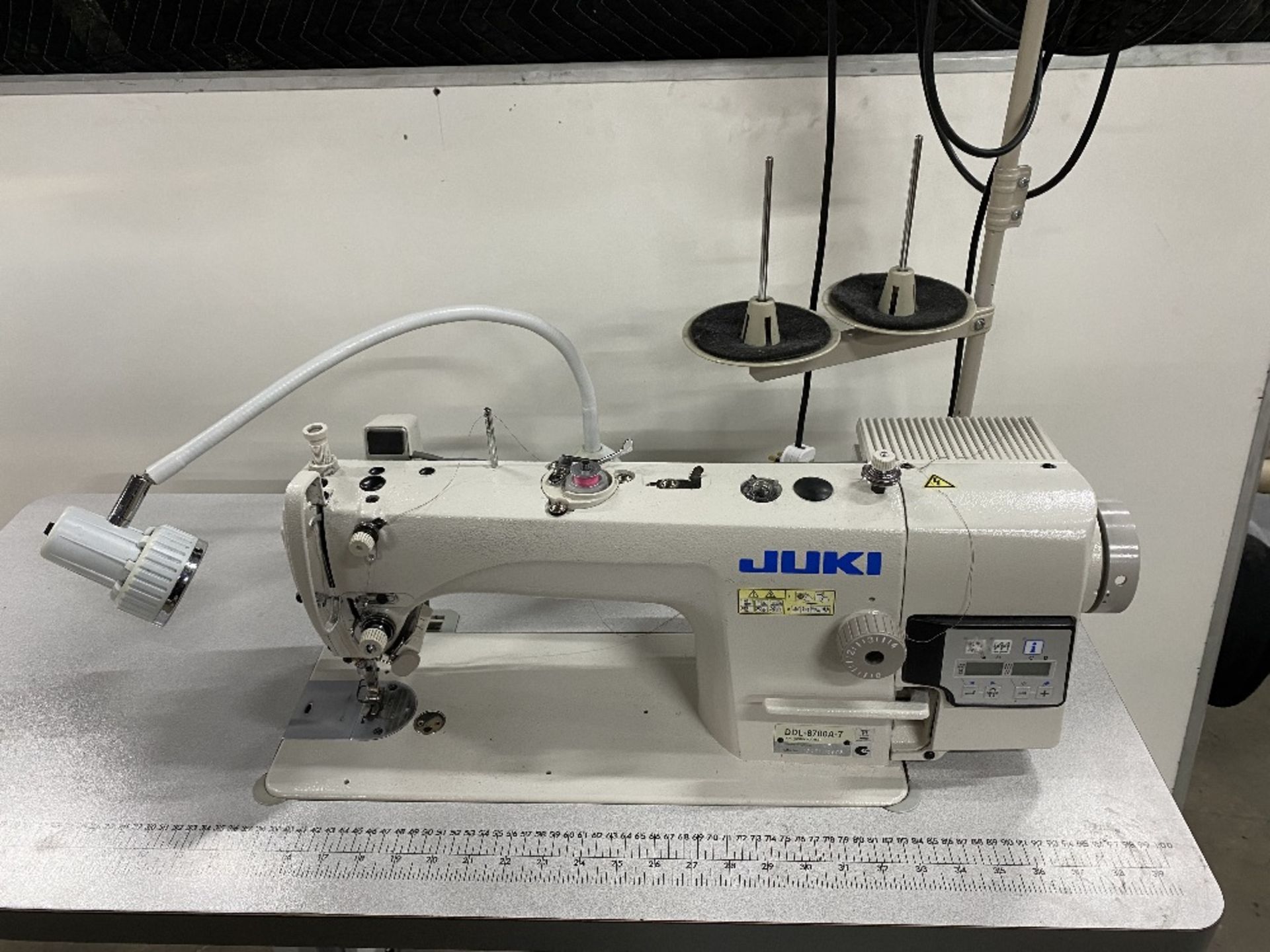 Juki DDL-8700A-7 High Speed Lockstitch Industrial Sewing Machine w/ Stand & Table Top - Image 3 of 10