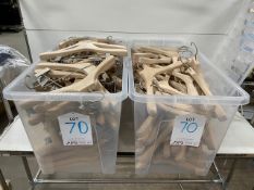 Quantity of Wooden Clothes Hangers - As Pictured