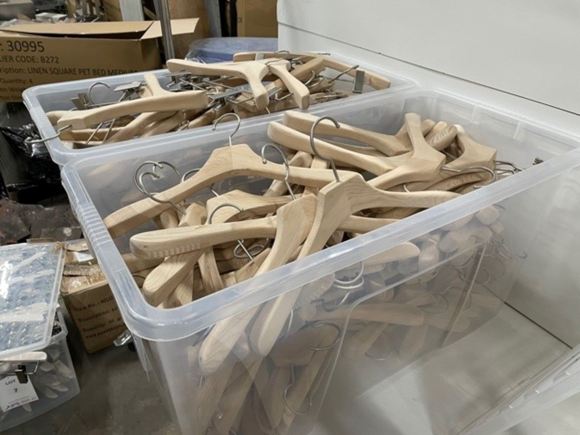 Quantity of Wooden Clothes Hangers - As Pictured - Image 3 of 5