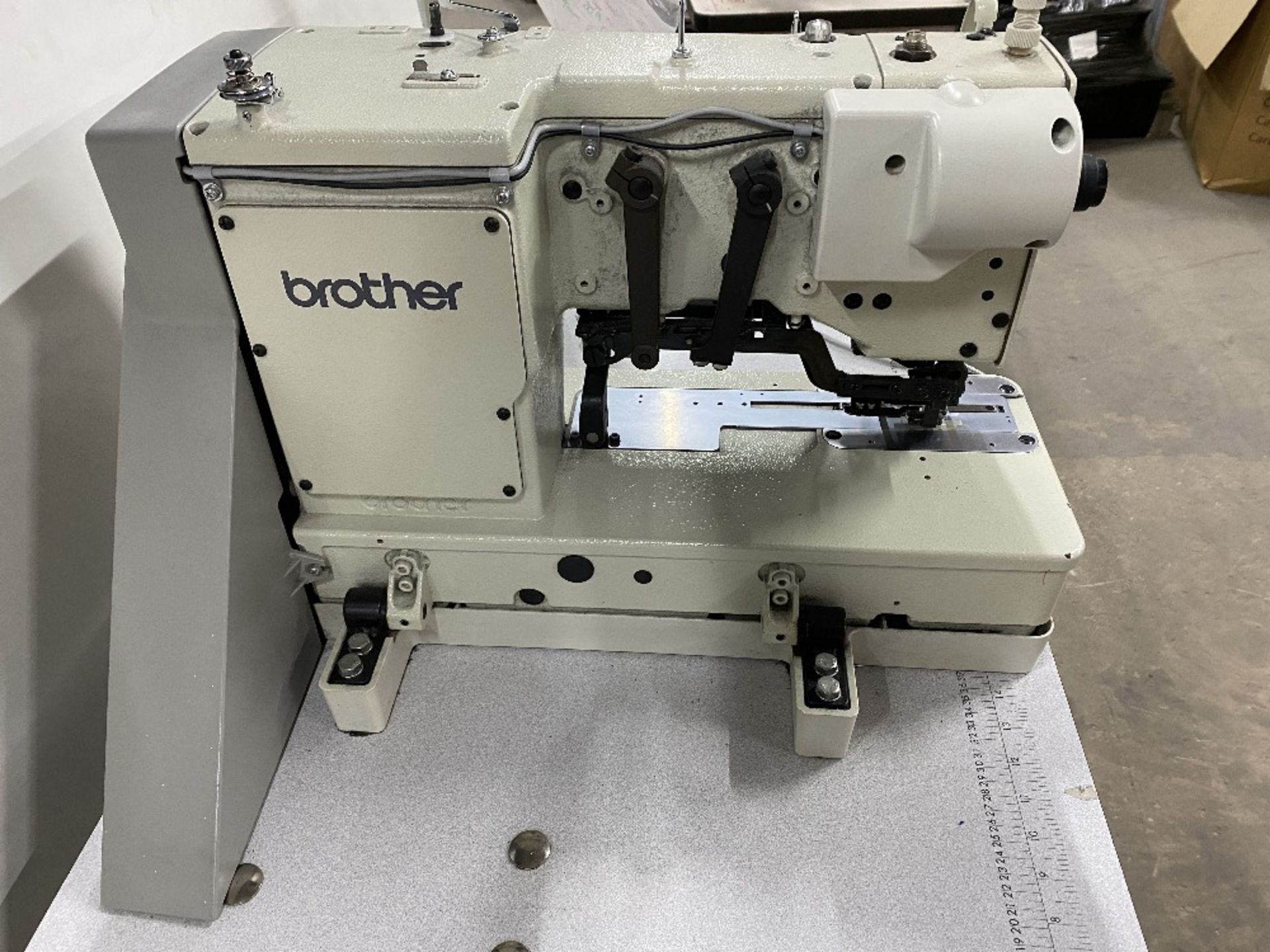 Brother HE-800A Electronic Lockstitch Button Holer w/ Stand & Table Top - Image 2 of 9