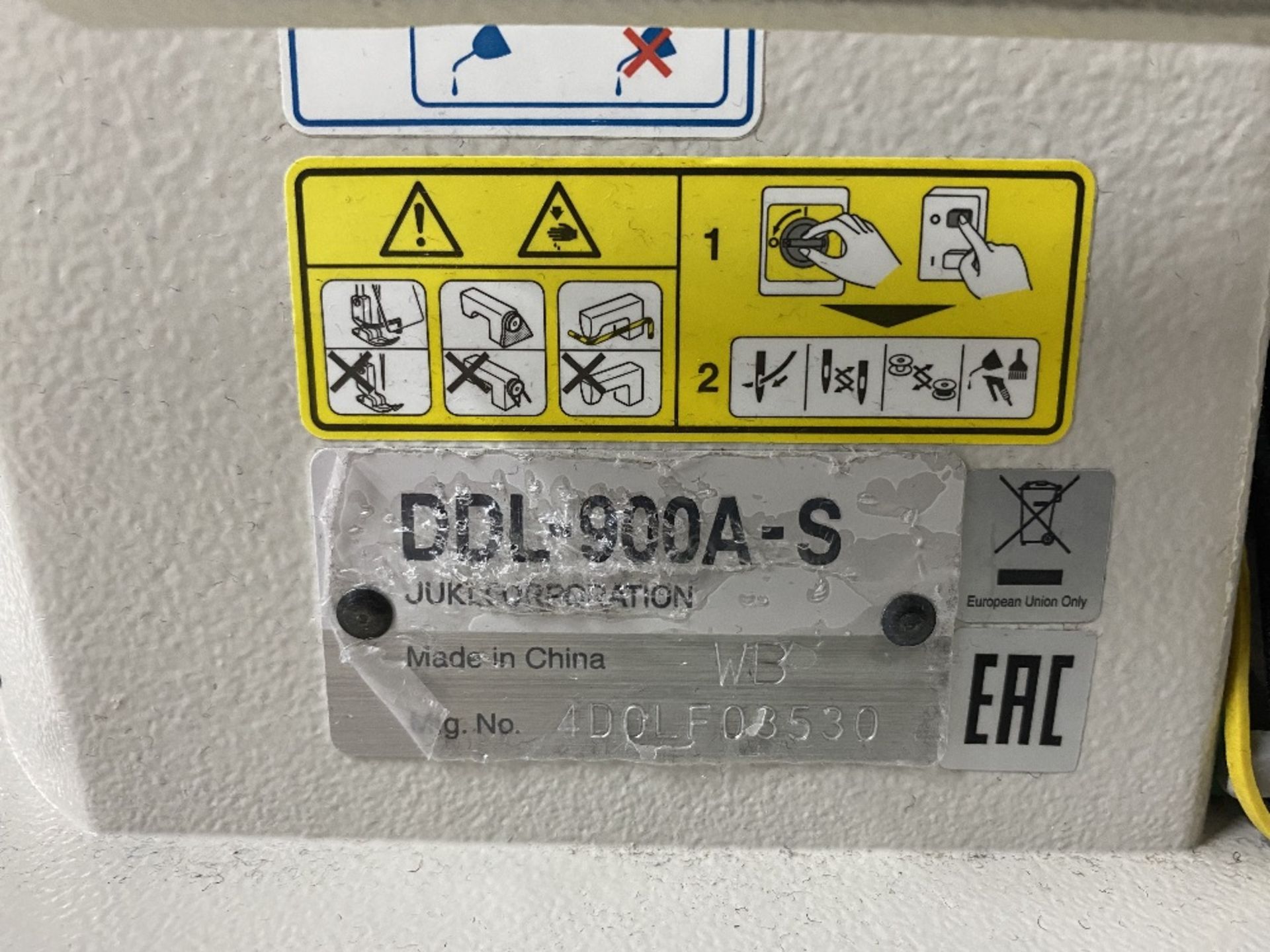 Juki DDL-900A-S Direct Drive Lockstitch Industrial Sewing Machine w/ Stand & Table Top - Image 8 of 8