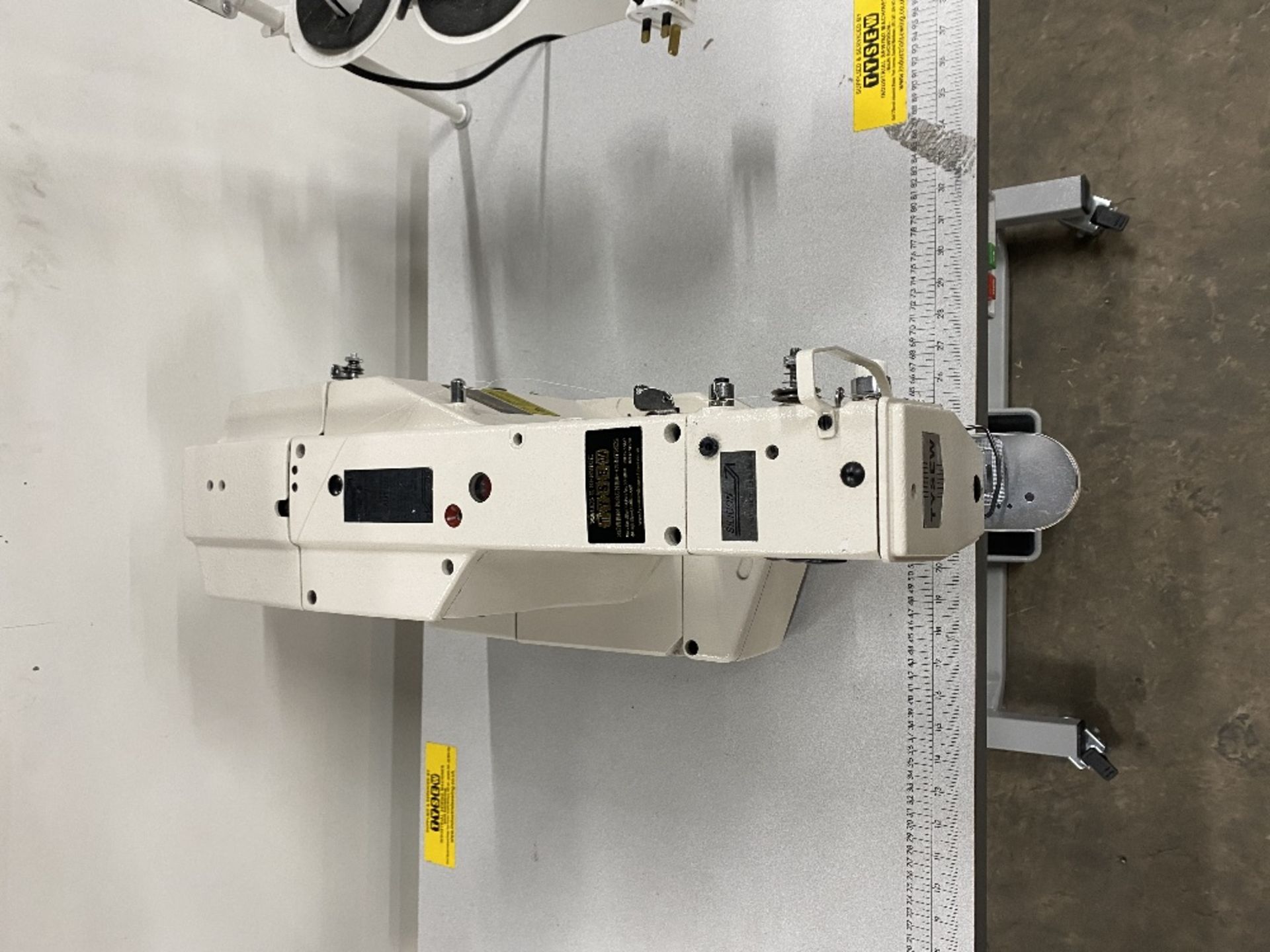 Tysew TY-212-1 Lockstitch Bar Tack Industrial Sewing Machine w/ Stand & Table Top - Image 6 of 8