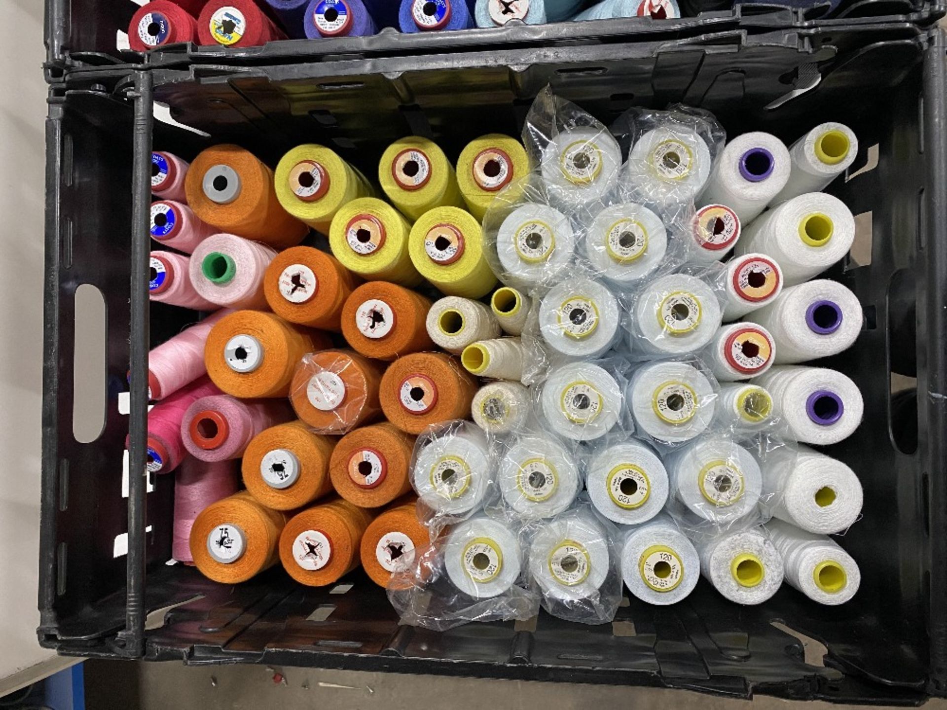 Approximately 225 x Various Colours & Sizes Of Polyester Sewing & Overlocking Thread - Image 2 of 28