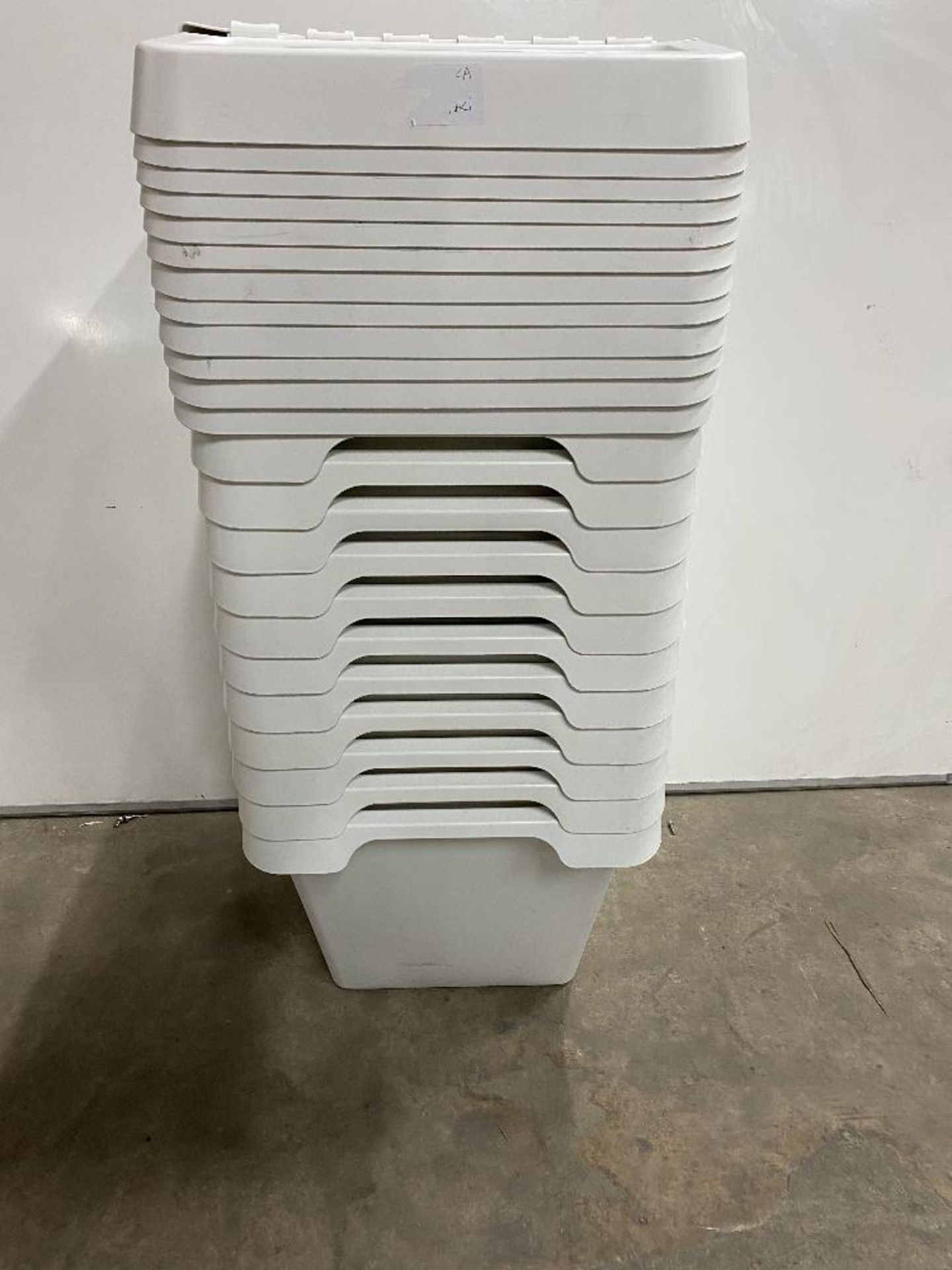 12 x 'SORTERA' Waste sorting bin with lid, white