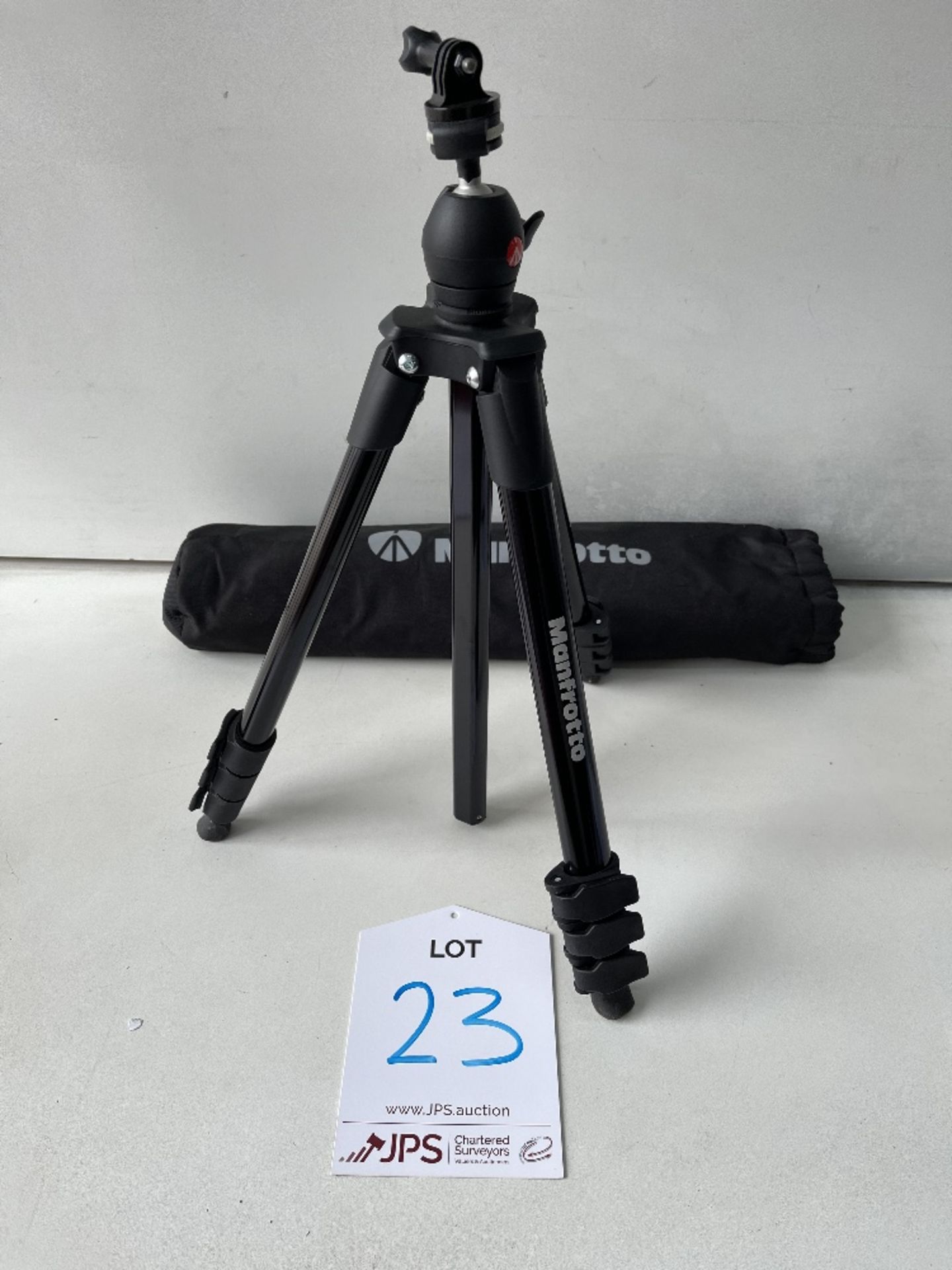 Manfrotto tripod compact light model MK compactLT-BK S/n R0103315 - Image 3 of 5