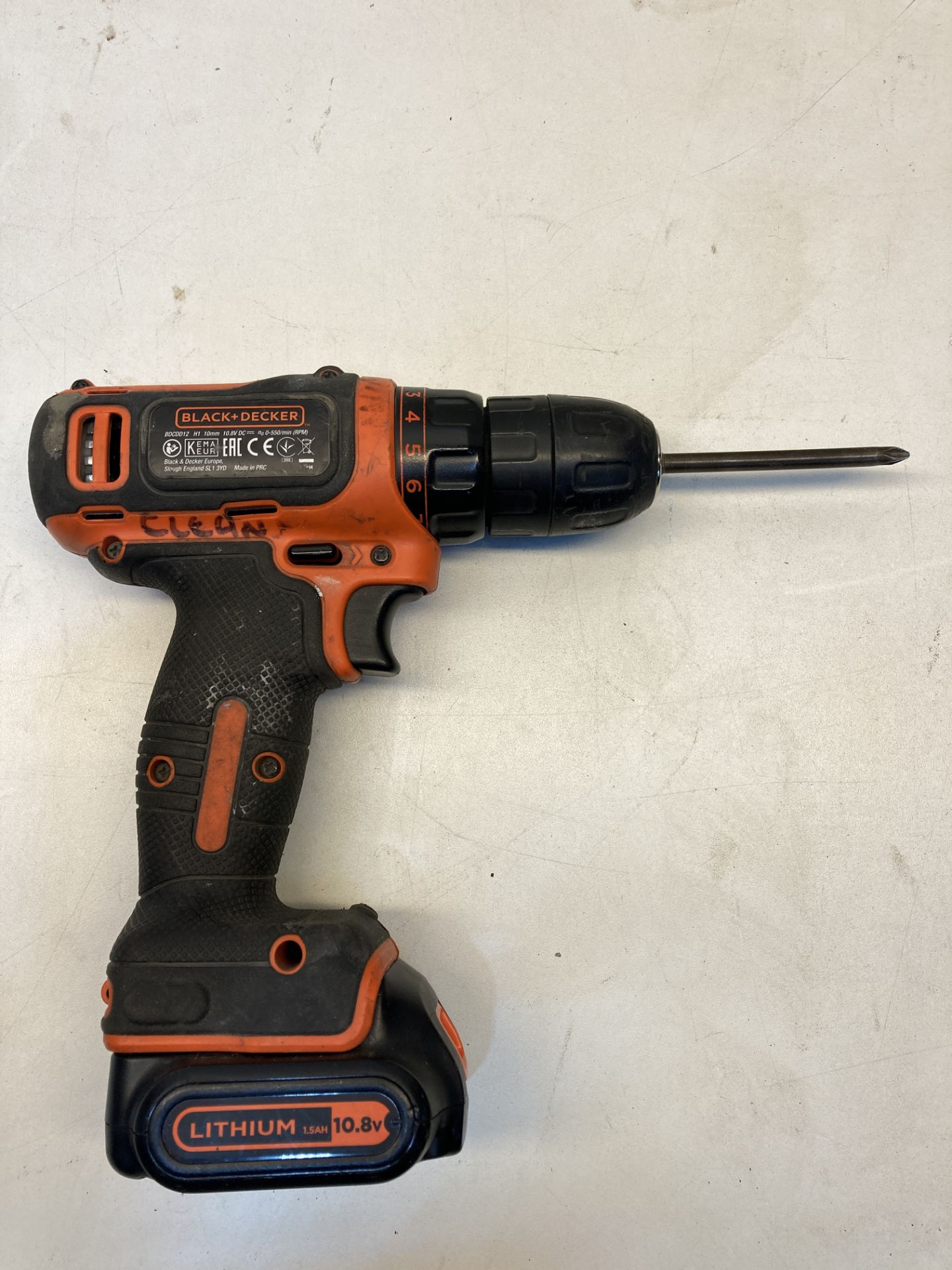 Black & Decker BDCDD12 Drill w/ BL1512 10.8v Battery