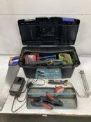 Tool Box Filled with Various Tools As Pictured
