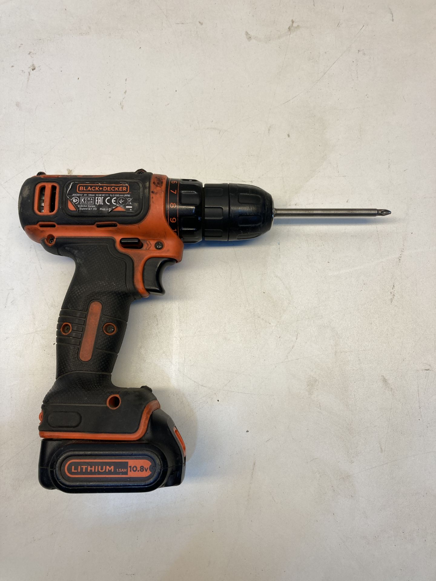 Black & Decker BDCDD12 Drill w/ BL1512 10.8v Battery