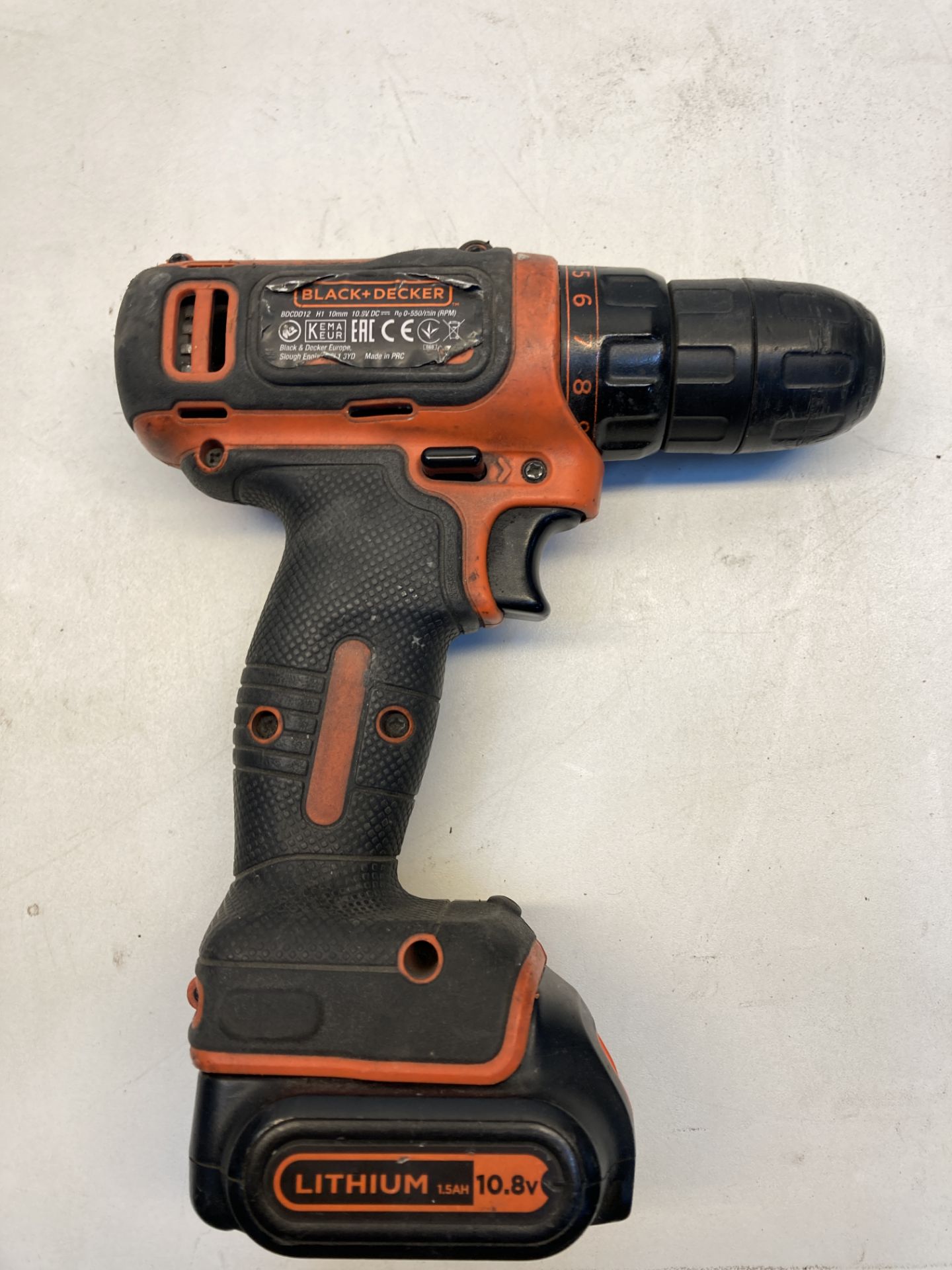 Black & Decker BDCDD12 Drill w/ BL1512 10.8v Battery