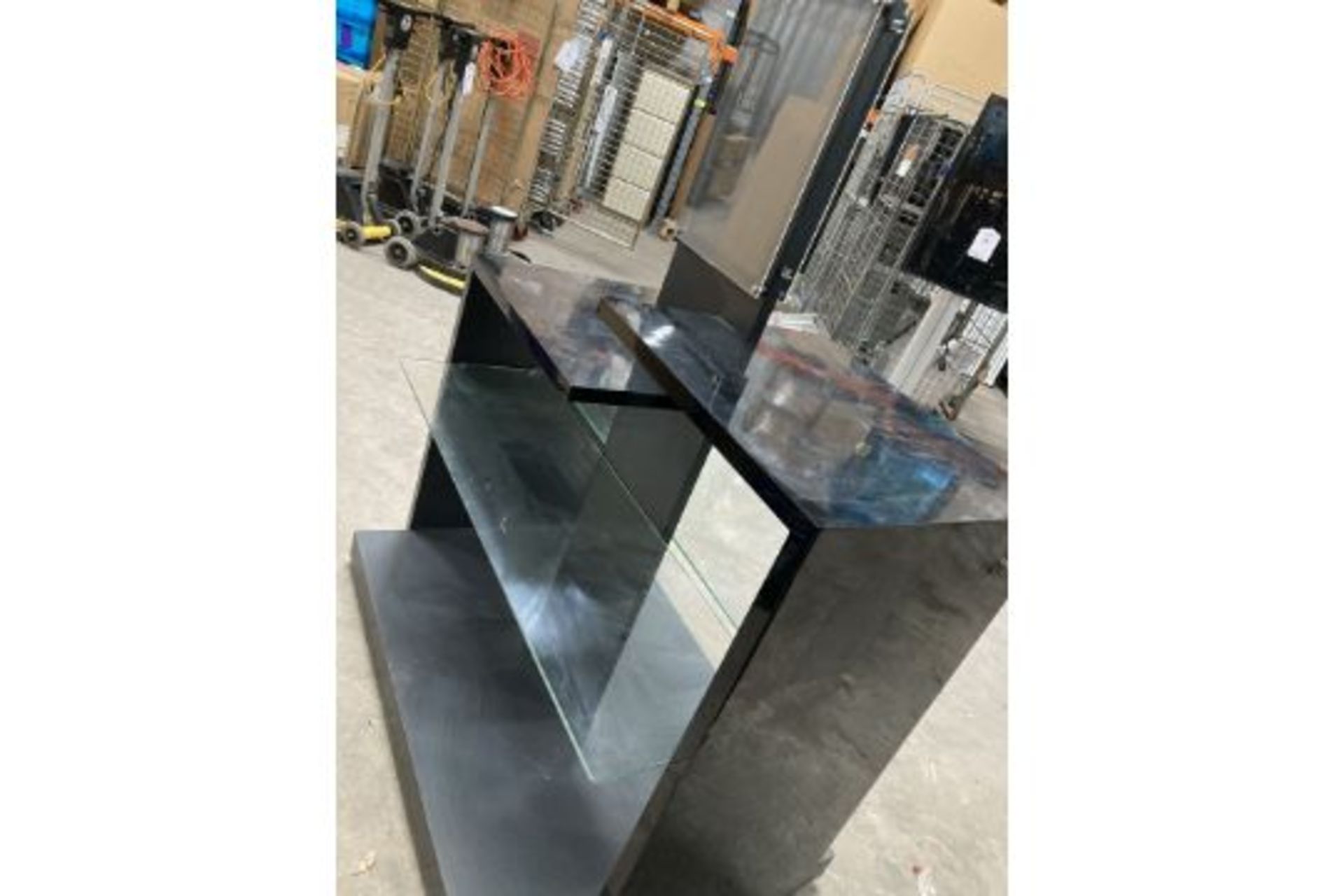 Black Display Stand W/ Glass Shelves - Image 3 of 3