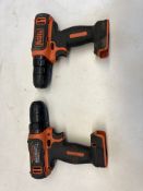 2 x Black & Decker BDCDD12 Drills