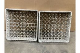 2 x Commercial Plastic Dishwasher Trays