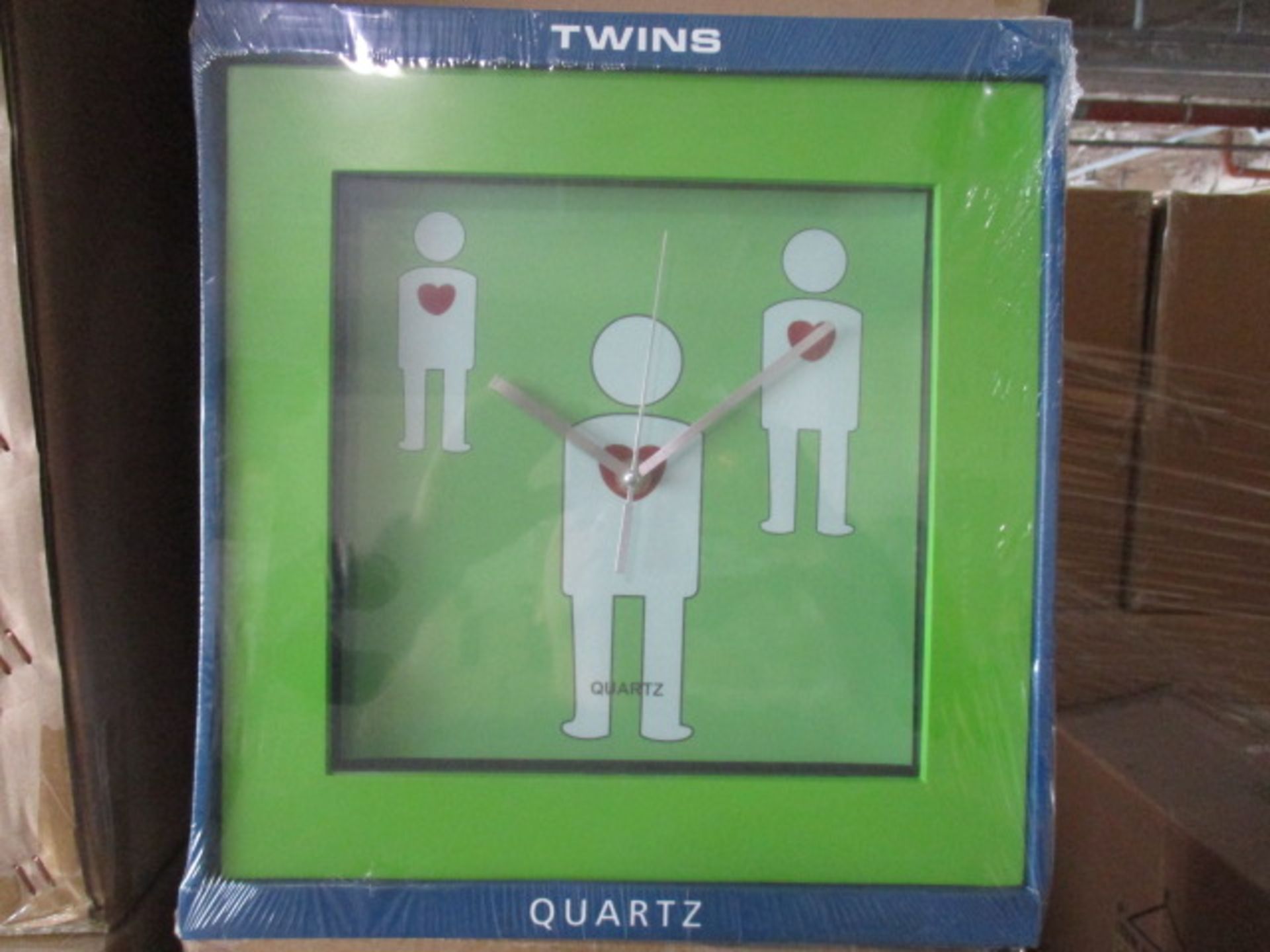 80 x Brand New Green Twins Clocks