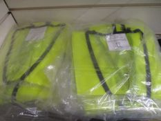 100 x Brand New Universal High Vis Over vests with Reflective Bands