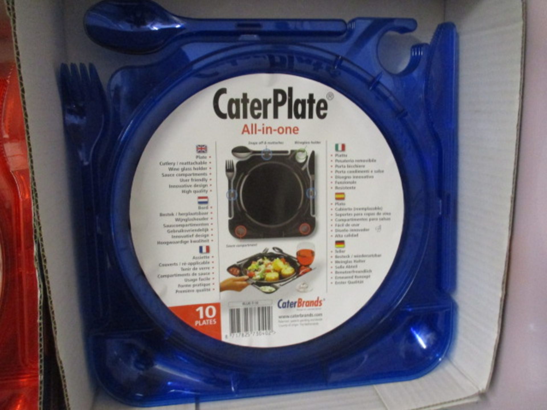 500 x Brand New All In One Caterplate | Red or Blue