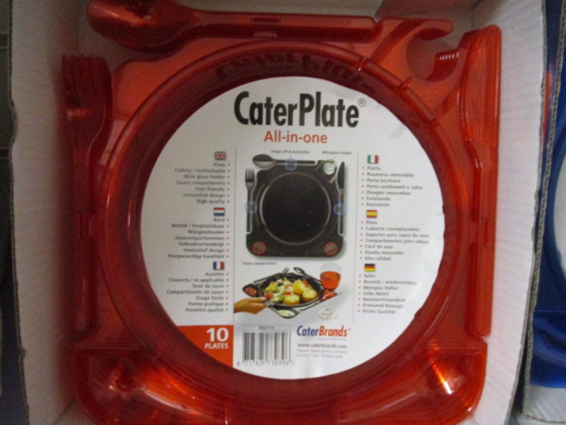 1000 x Brand New All In One Caterplate | Red or Blue