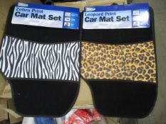 50 x Brand New Animal Style 4 Piece Car Mat Sets