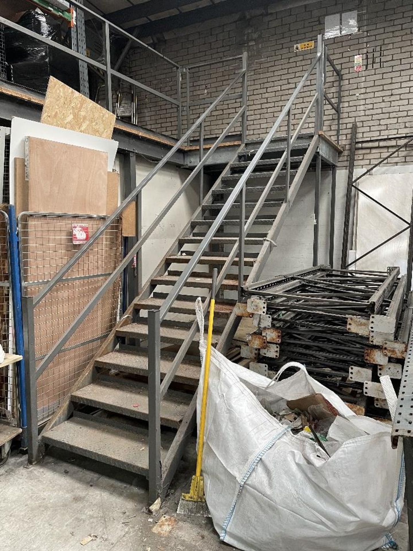 13 Tread Heavy Duty Mezzanine Floor Staircase w/ 3 x Guard Rails | Overall Height: 270cm - Image 6 of 6