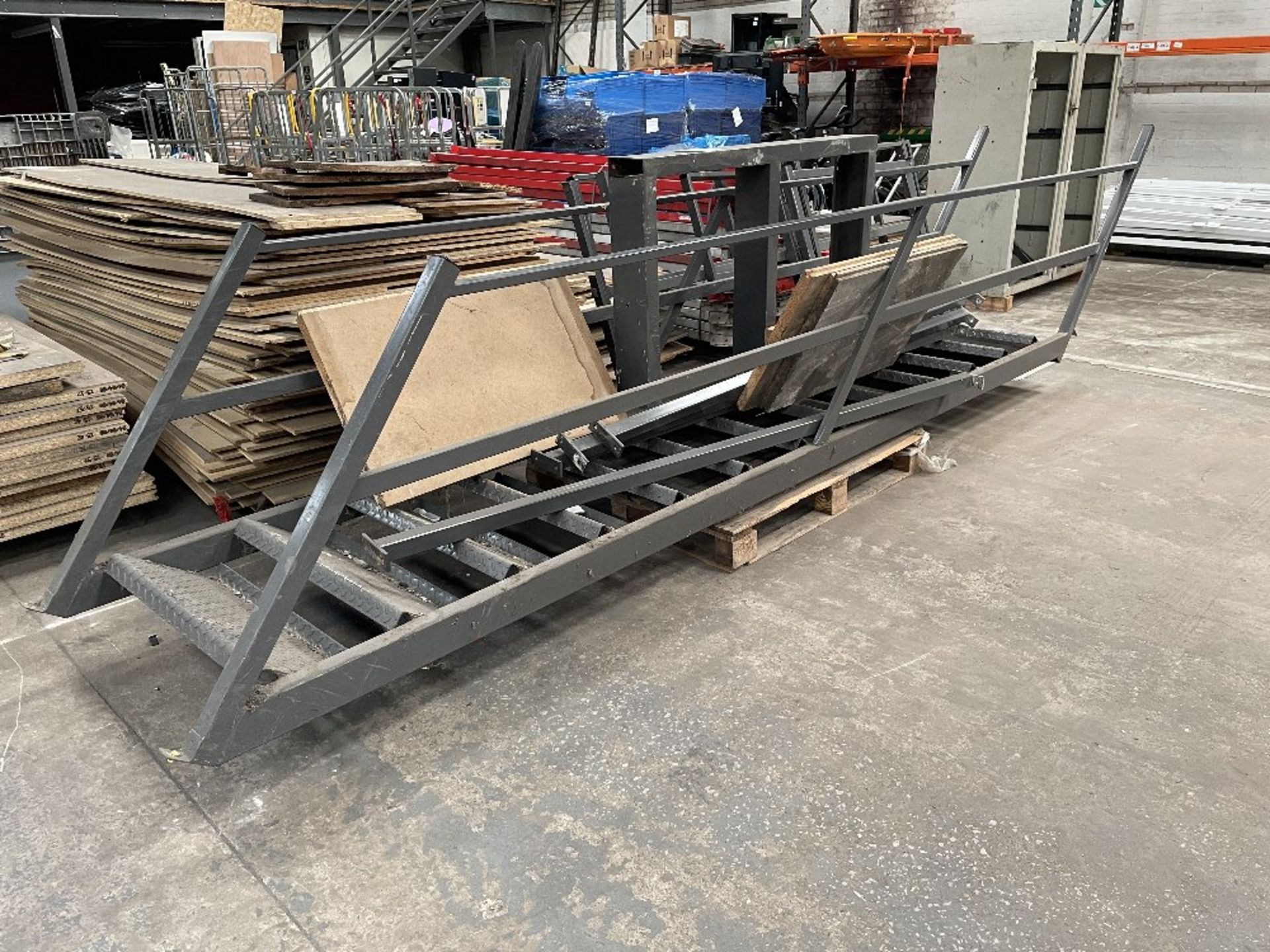 13 Tread Heavy Duty Mezzanine Floor Staircase w/ 3 x Guard Rails | Overall Height: 270cm