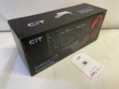 CiT Rampage Gaming Combo Set includes: Keyboard, Headset, Mouse & Mouse Mat