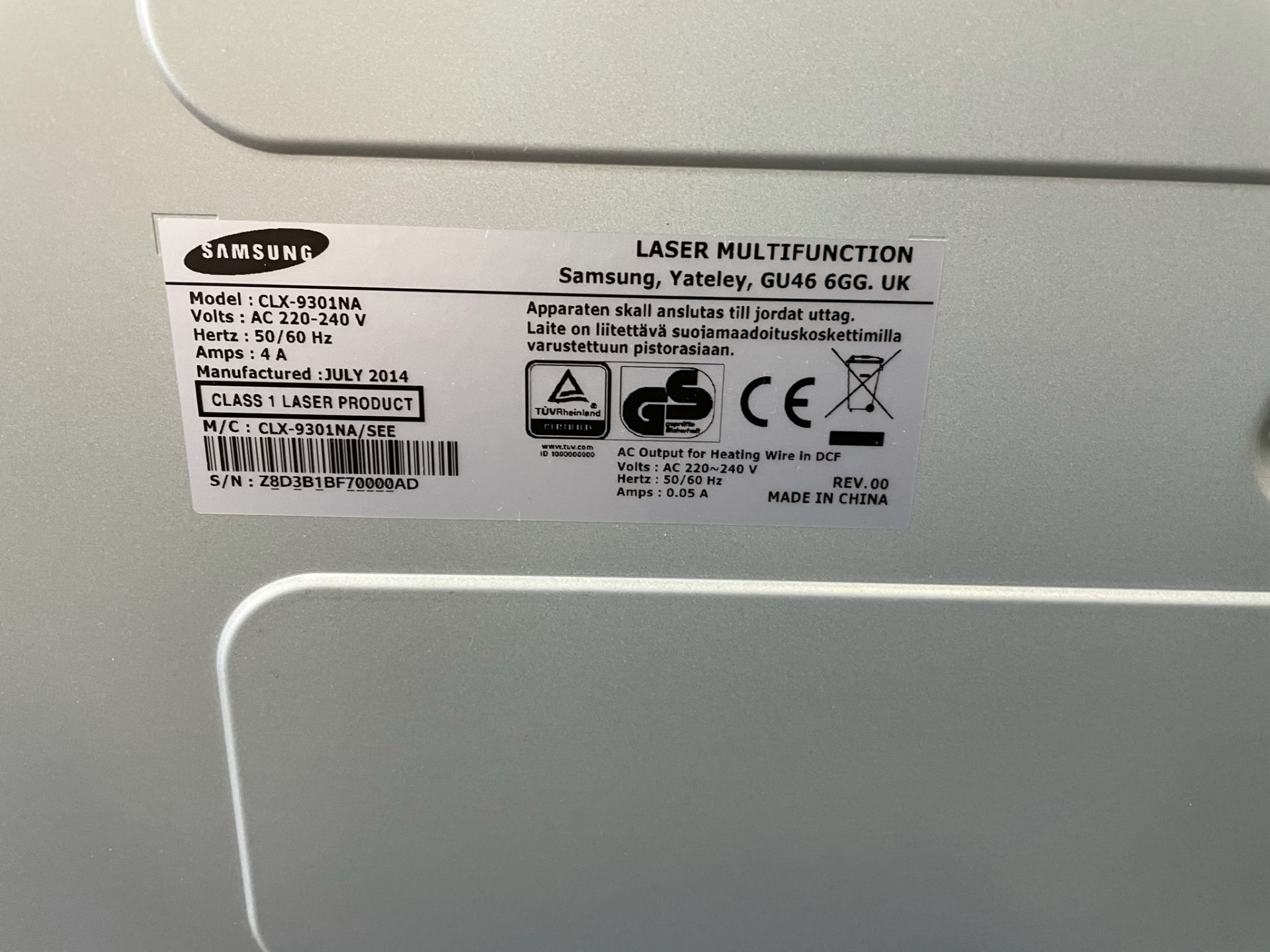 Samsung MultiXpress C9301 A3 Colour Multi-functional Laser Printer/Scanner/Copier - Image 6 of 7