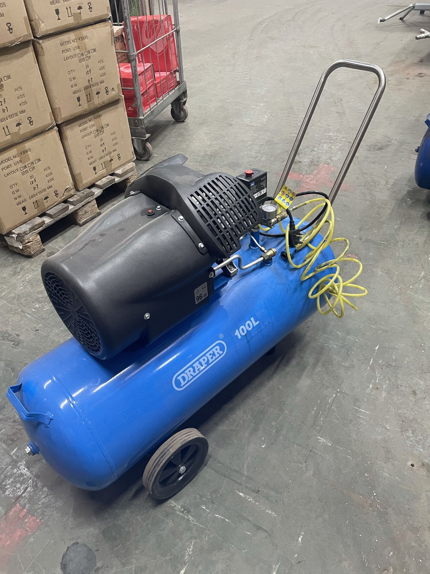 Draper 100L Belt Driven Air Compressor | YOM: 2020 - Image 3 of 5