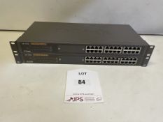 2 x D-Link DES-1024R+ 10/100 Fast Ethernet Switches