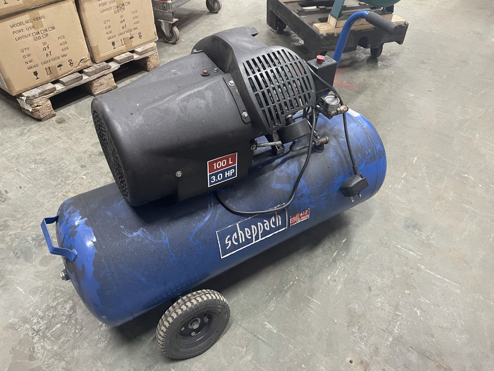 Scheppach HC100DC 100L Twin Cylinder Air Compressor | YOM: 2019 - Image 3 of 5