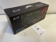 CiT Rampage Gaming Combo Set includes: Keyboard, Headset, Mouse & Mouse Mat