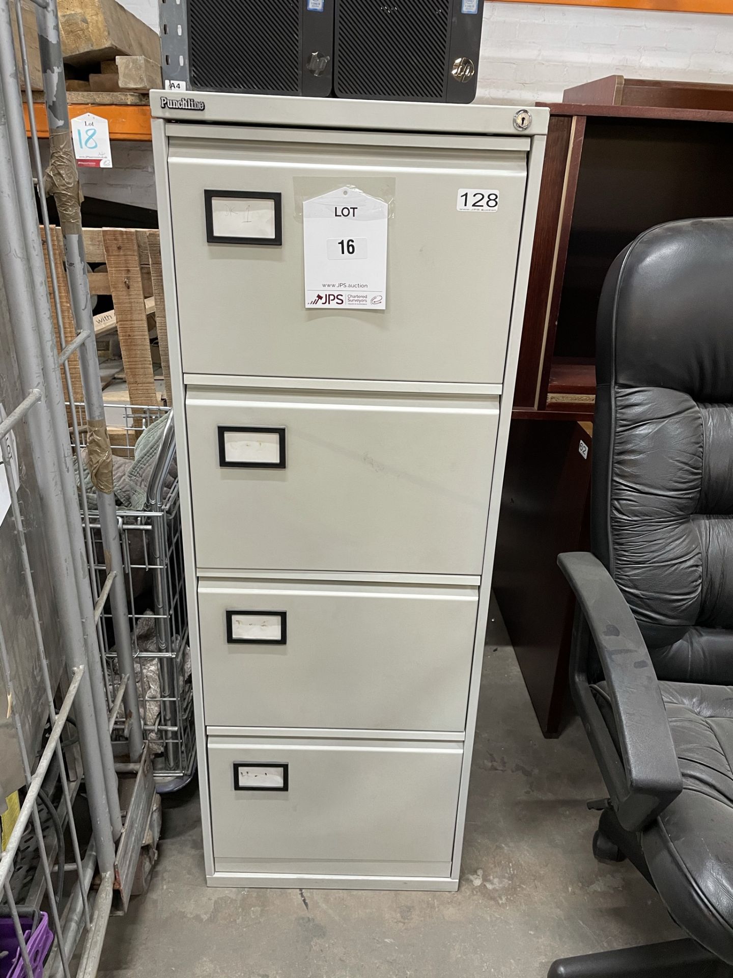 2 x 4 Drawer Metal Filing Cabinets