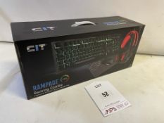 CiT Rampage Gaming Combo Set includes: Keyboard, Headset, Mouse & Mouse Mat