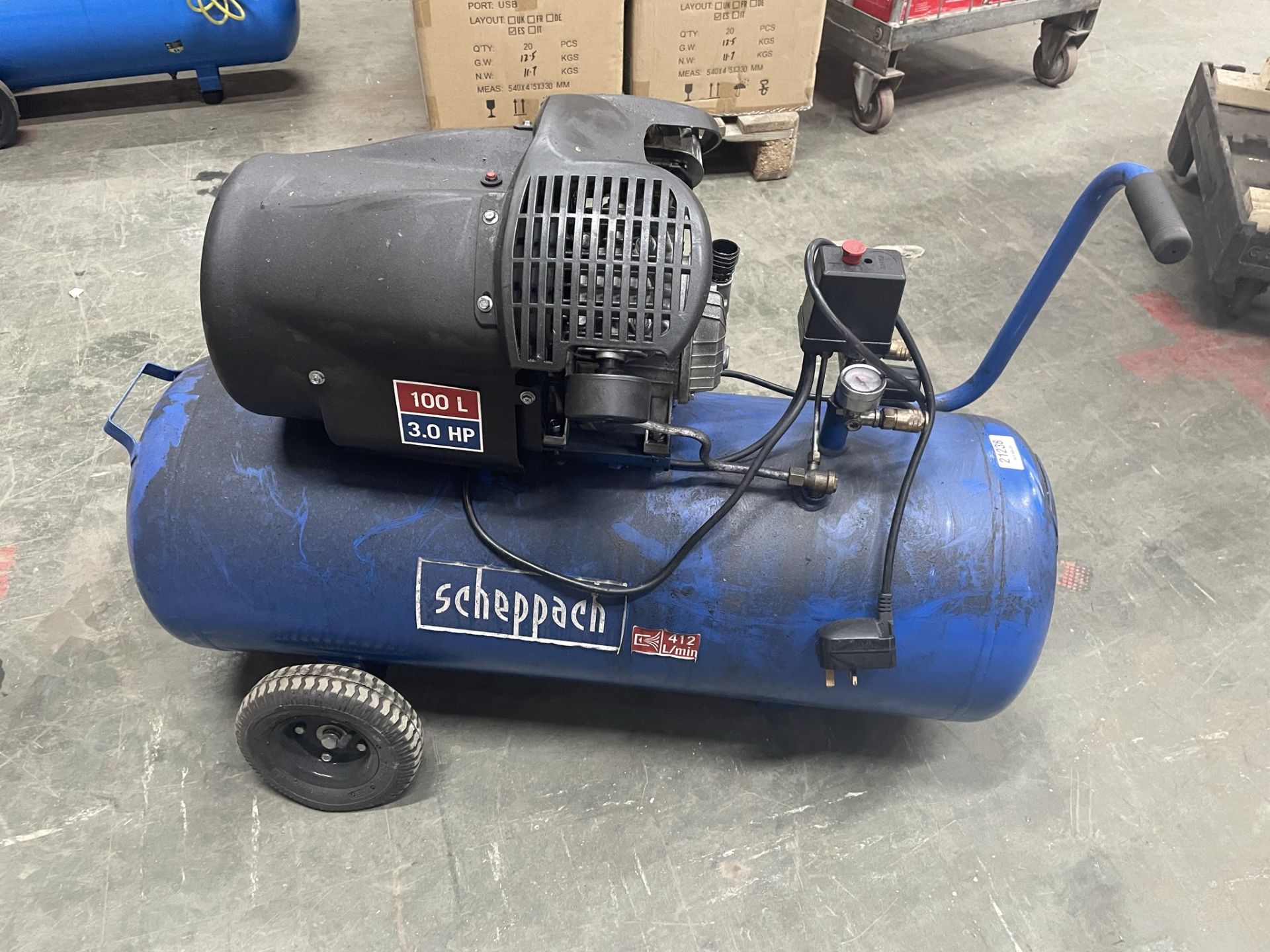 Scheppach HC100DC 100L Twin Cylinder Air Compressor | YOM: 2019 - Image 2 of 5