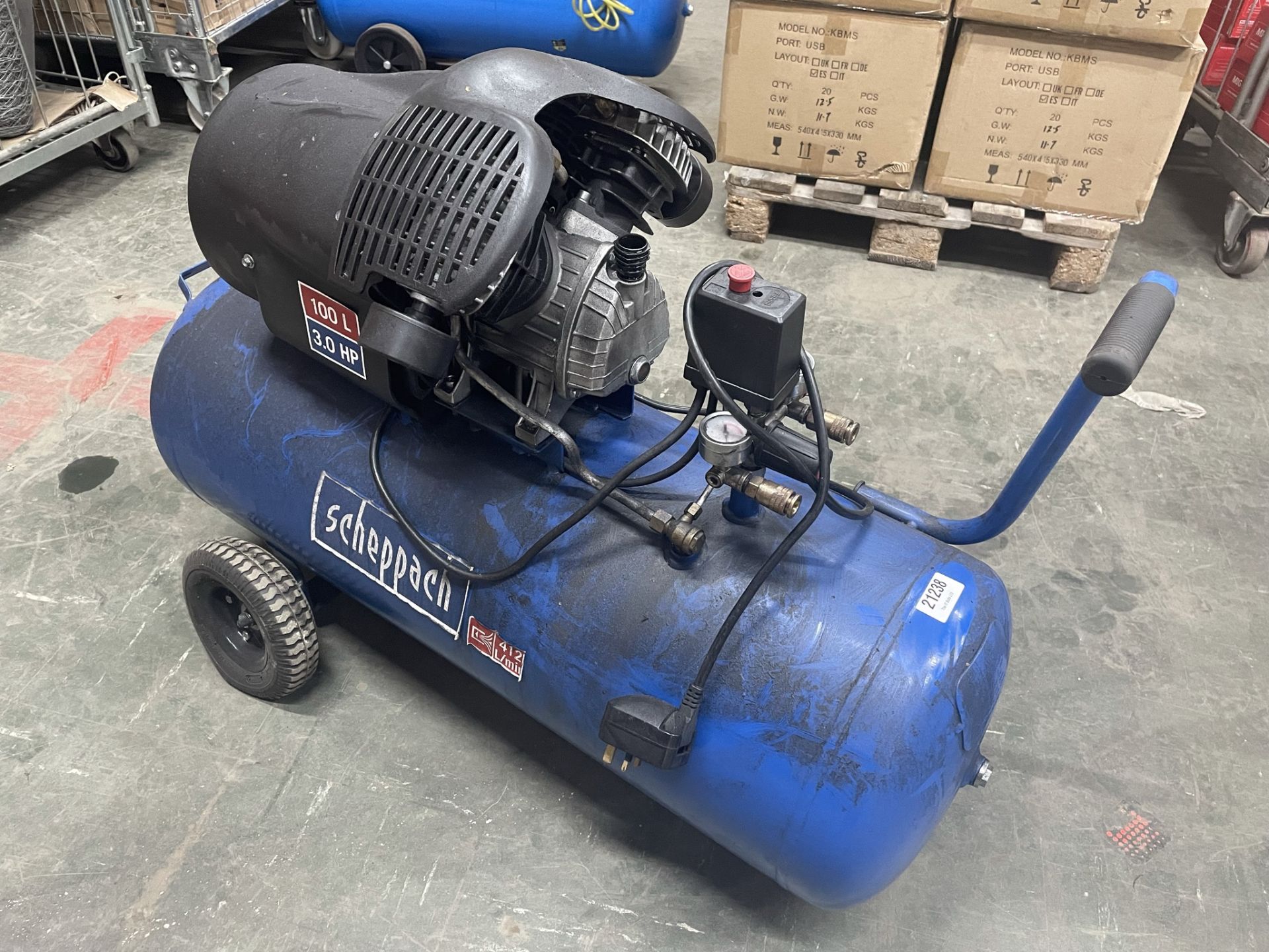 Scheppach HC100DC 100L Twin Cylinder Air Compressor | YOM: 2019