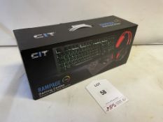 CiT Rampage Gaming Combo Set includes: Keyboard, Headset, Mouse & Mouse Mat