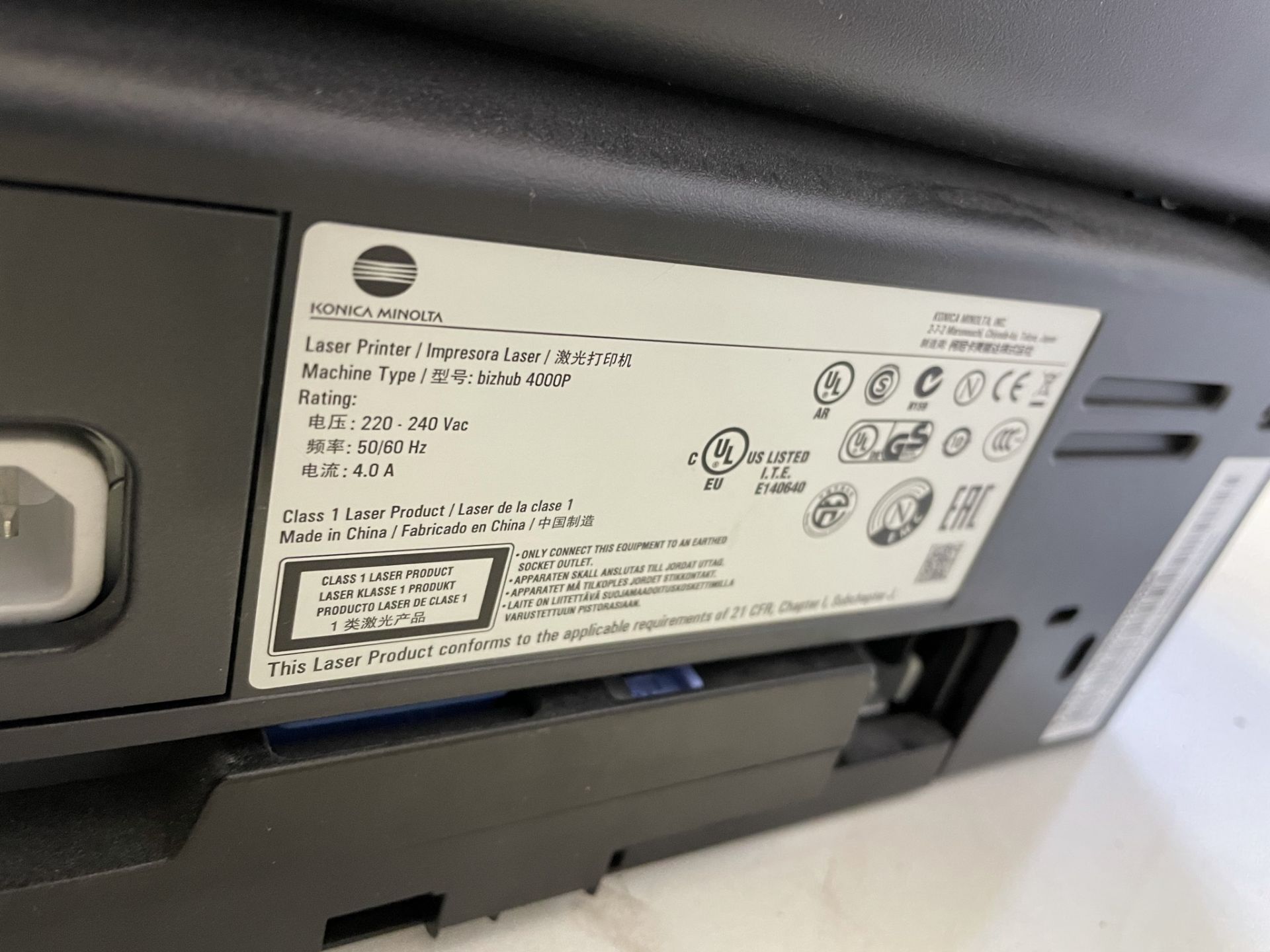 Konica Minolta Bizhub 4000P Mono A4 Printer - Image 4 of 5