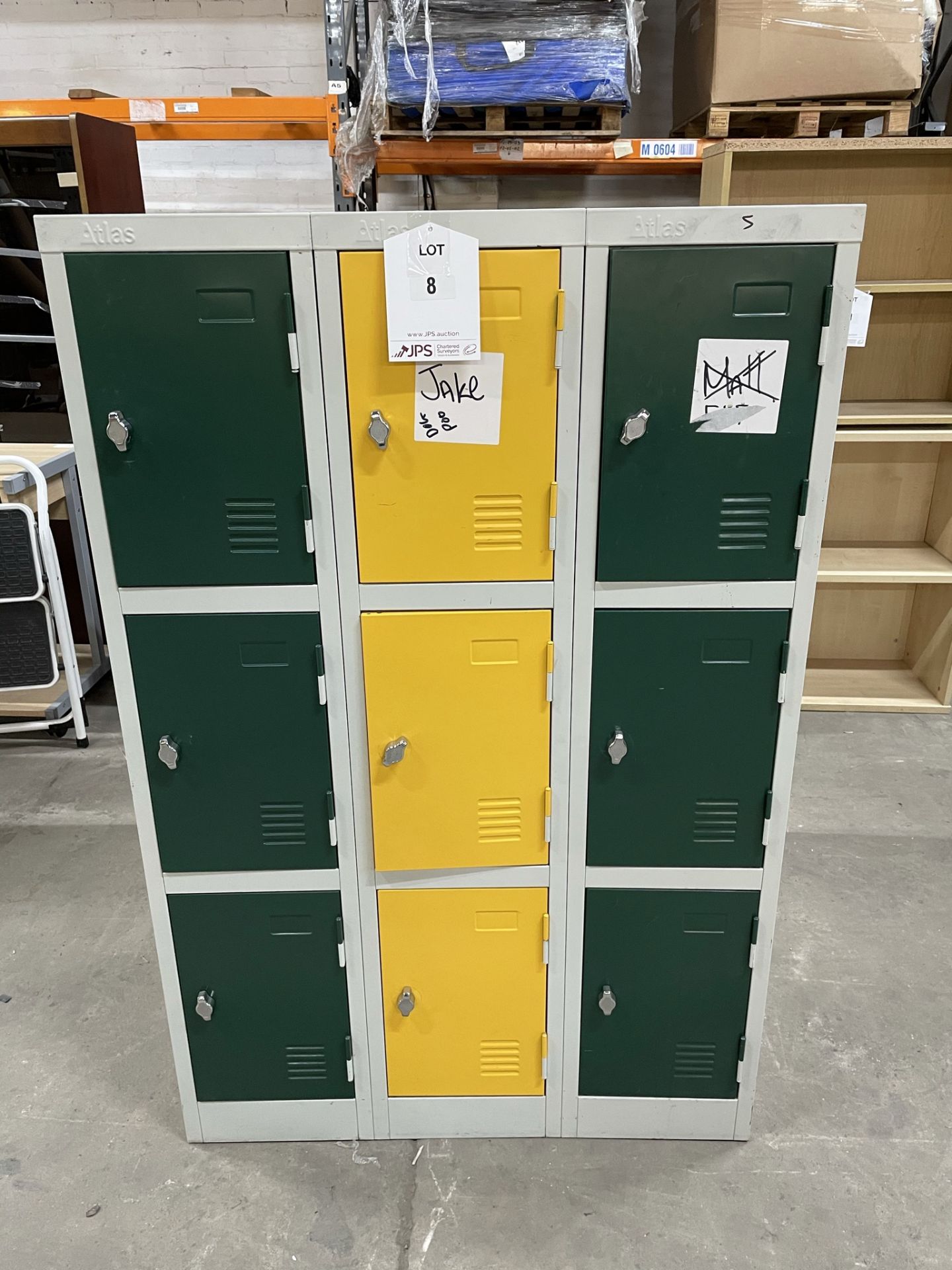 9 & 12 Door Metal Locker Units - Image 2 of 6