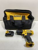 DeWalt DCD710 10.8V XR Cordless Compact Drill Driver w/ Dewalt DCB125 10.8V Battery & DeWalt Carry B