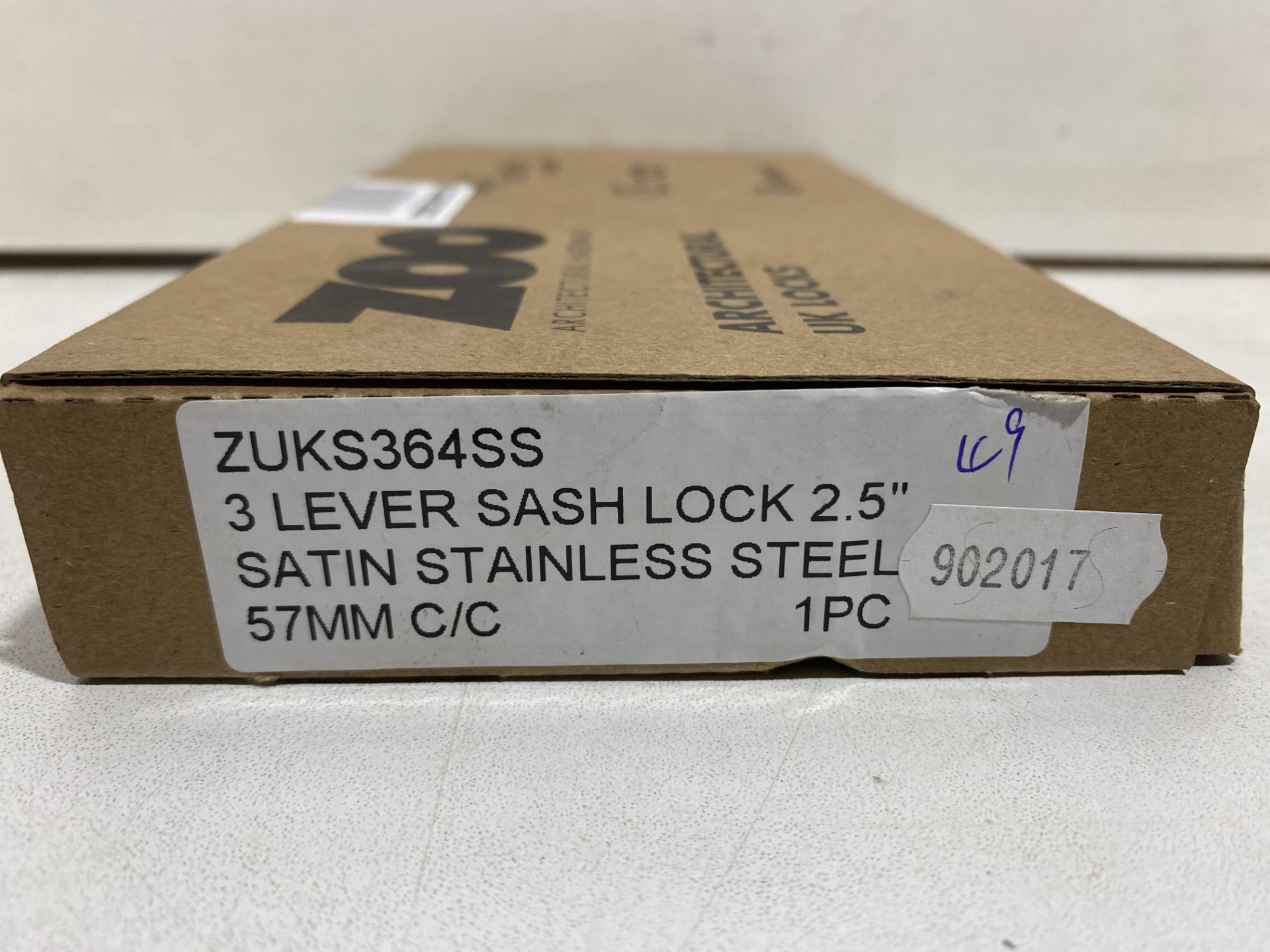 8 x Zoo Hardware - ZUKS364SS 3 Lever Sash Lock 2.5" - Image 2 of 3