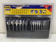6 x Irwin 17 Piece Flat Spade Drill Bit Sets | Total RRP £342