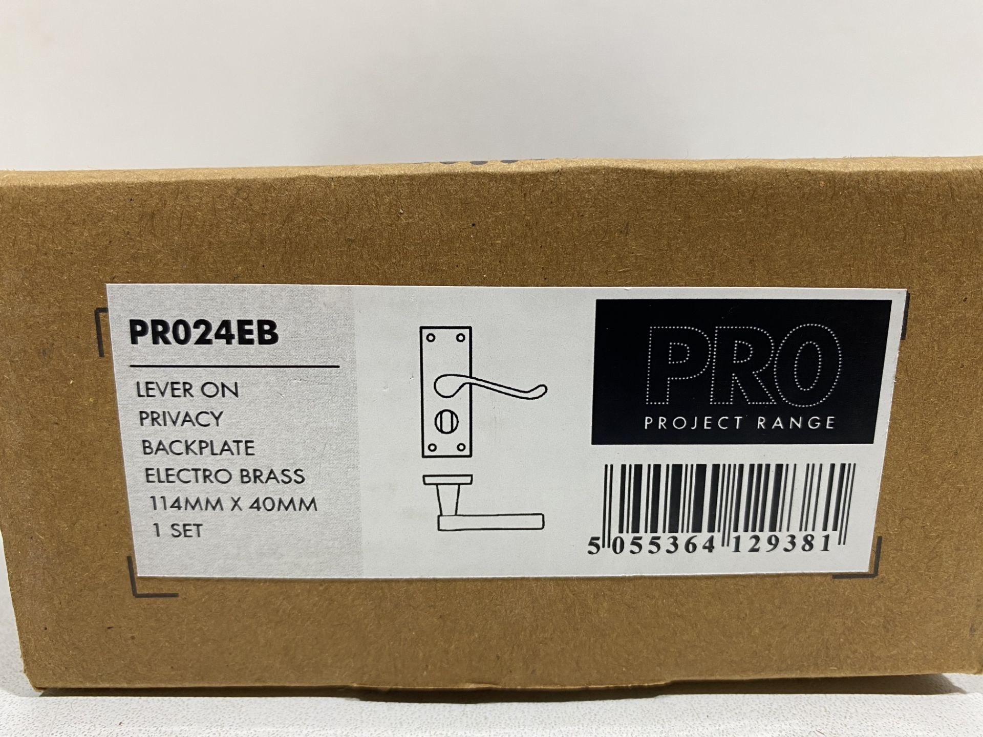 6 x Zoo Hardware - PR024EB Lever On Privacy Backplate | RRP 56.28 - Image 3 of 4