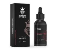 10 x Monkey Avada Premium 30ml 1800mg Strawberry Cream CBD Drops/Liquids | RRP£ 49.99 Each