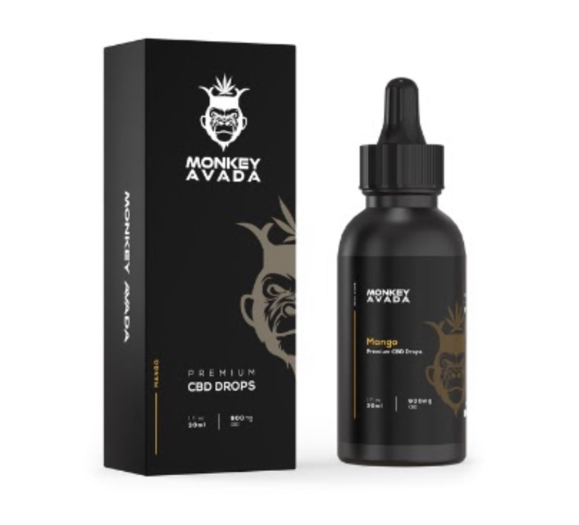 14 x Various Monkey Avada Premium 30ml Mango CBD Drops/Liquids | RRP £24.99 Each