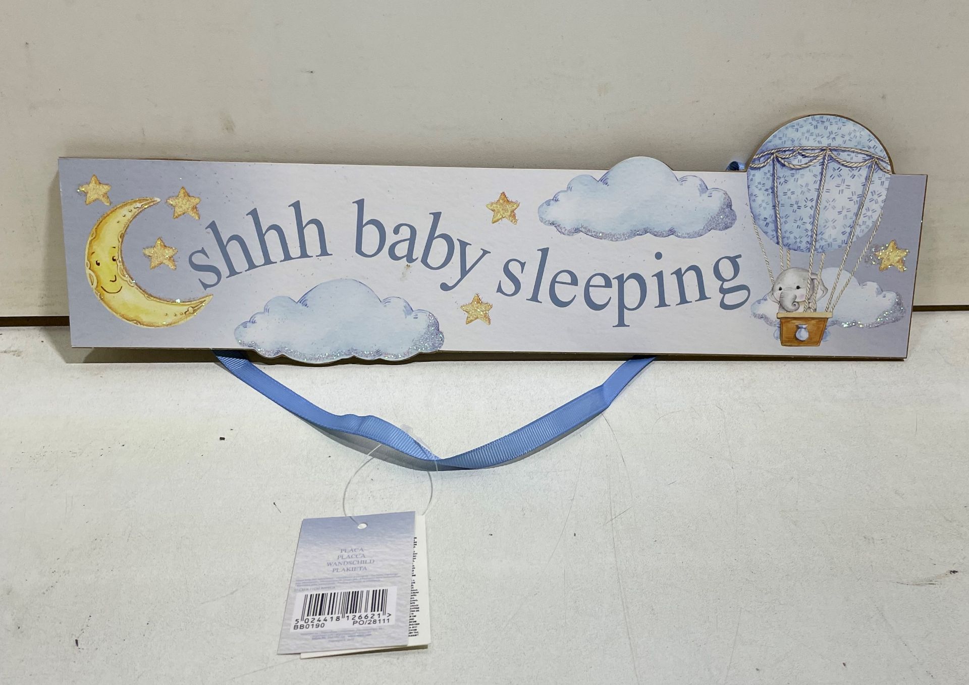 12 x Handing Door Sign | 'Shhh Baby Sleeping'