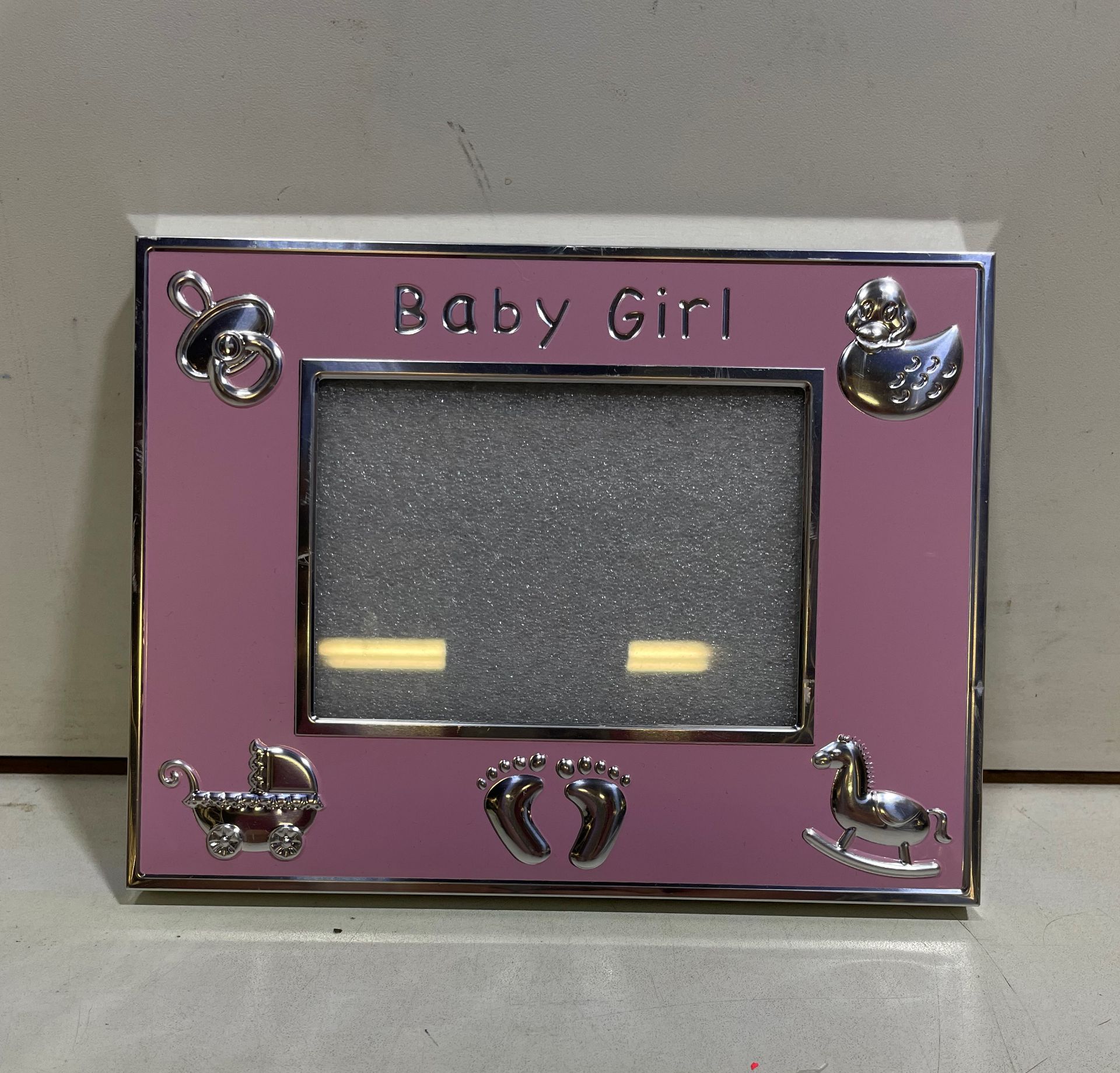 Baby Girl Photo Frame | Pink/Silver - Image 2 of 3