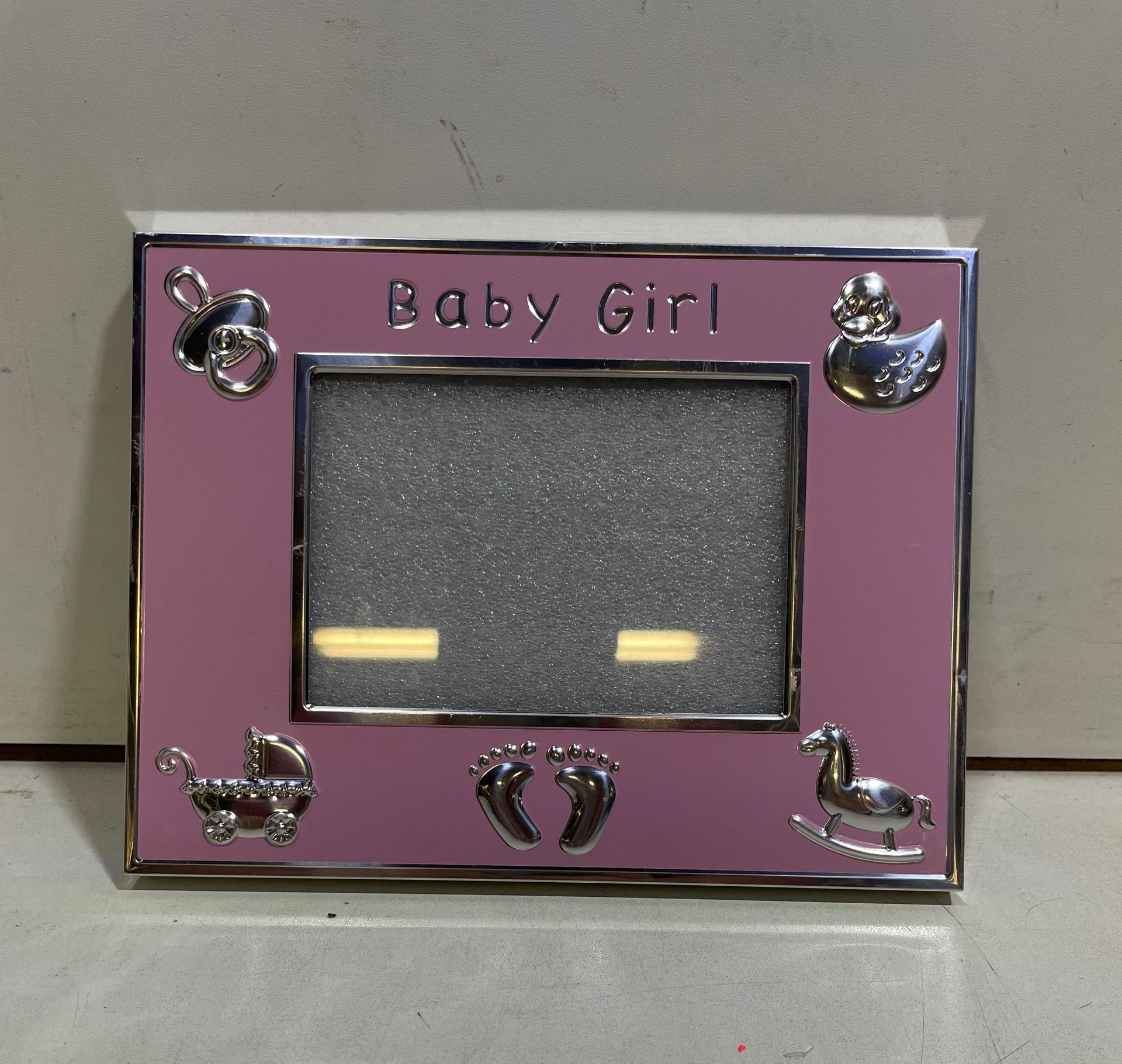 Baby Girl Photo Frame | Pink/Silver - Image 2 of 3