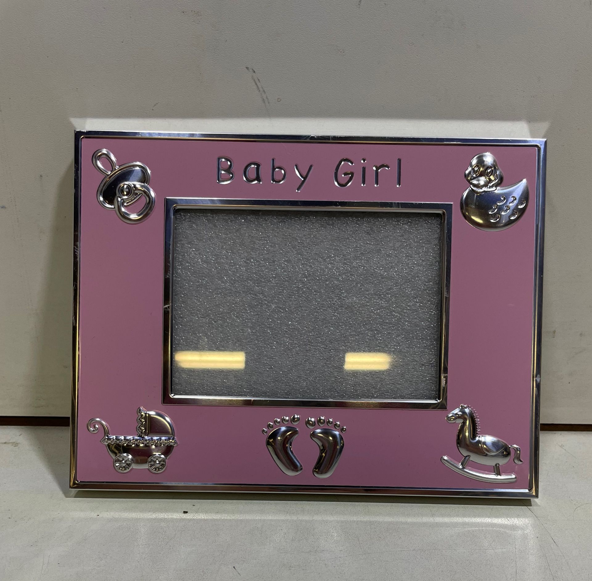 Baby Girl Photo Frame | Pink/Silver - Image 2 of 3