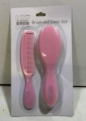 12 x Nursery Time Brush & Comb Sets | Pink