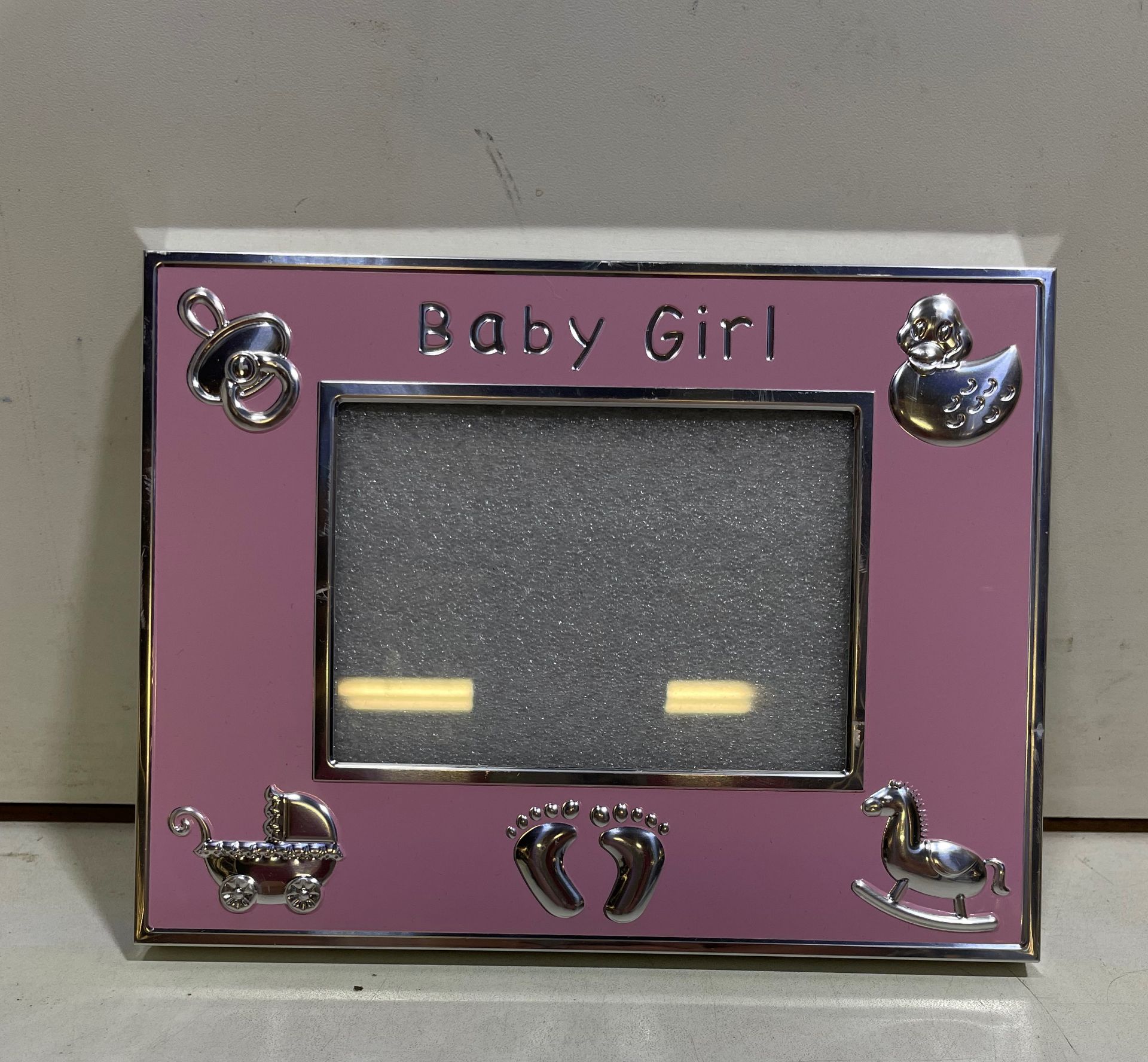 Baby Girl Photo Frame | Pink/Silver - Image 2 of 3