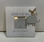 Wooden Photo Frame w/Elephant