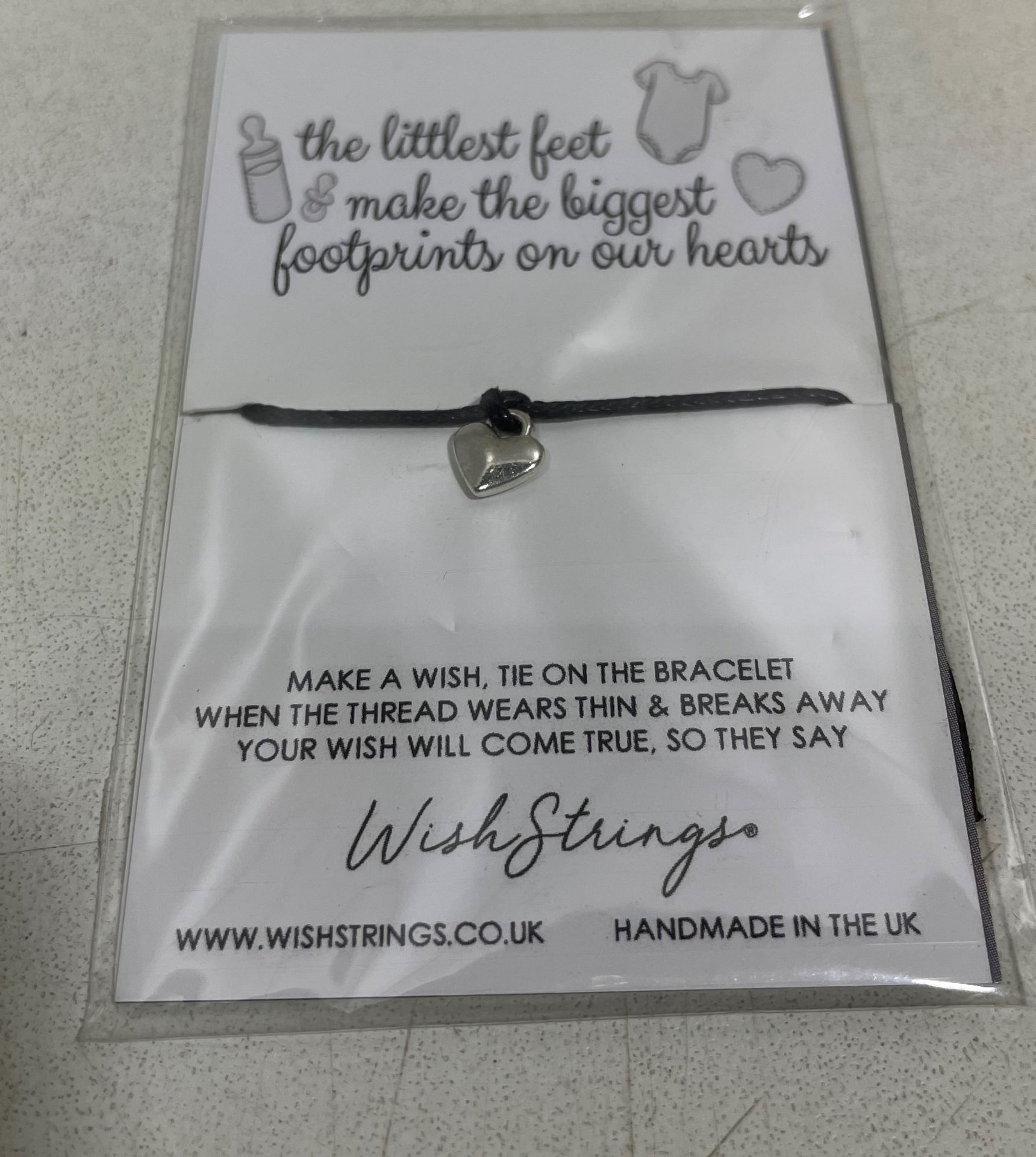 20 x WishStrings Bracelets with Silver Heart